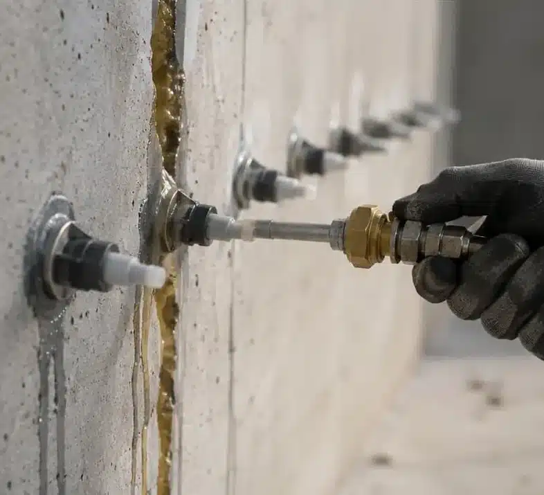 تفاصيل حقن وإصلاح تشققات الجدران