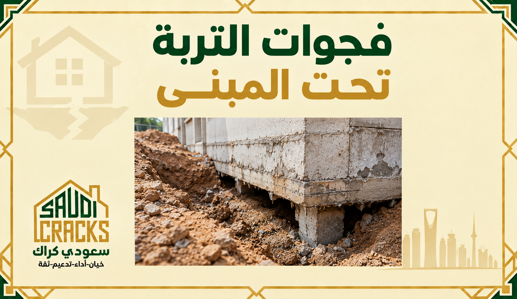 فجوات التربة تحت المبنى: الأسباب والعلامات وطرق المعالجة